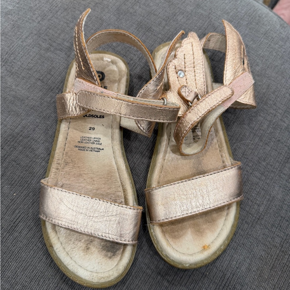 Old Soles Bronze Leather Sandals